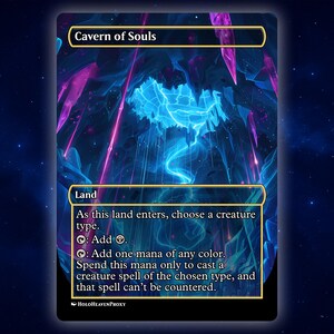 Cavern of Souls Land Anime Waifu Einzelkarte Proxy-Karte Individuell für EDH Kommandant Geschenk für Sie / Ihn