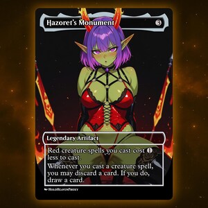 Hazoret's Monument Anime Waifu Einzelkarte Proxy-Karte Individuell für EDH Kommandant Geschenk für Sie / Ihn