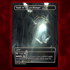 Vault of the Archangel Land Anime Waifu Einzelkarte Proxy-Karte Individuell für EDH Kommandant Geschenk für Sie / Ihn