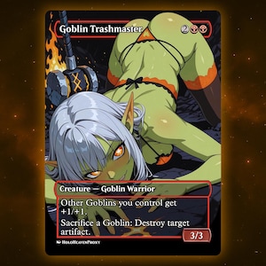 Goblin Trashmaster Anime Waifu carte unique carte proxy personnalisée pour commandant EDH cadeau pour lui/elle