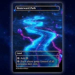 Homeward Path Land Anime Waifu Einzelkarte Proxy-Karte Individuell für EDH Kommandant Geschenk für Sie / Ihn