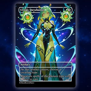 Urza's Incubator Anime Waifu Einzelkarte Proxy-Karte Individuell für EDH Kommandant Geschenk für Sie / Ihn