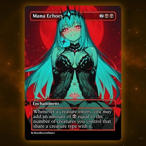 Mana Halls Anime Waifu Einzelkarte Proxy-Karte Individuell für EDH Kommandant Geschenk für Sie / Ihn