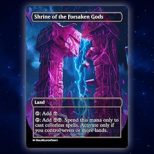 Shrine of the Forsaken Gods Anime Waifu Einzelkarte Proxy-Karte Individuell für EDH Kommandant Geschenk für Sie/Ihn