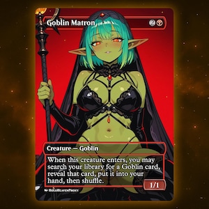 Goblin Matron Anime Waifu Single Card Proxy Card Custom For EDH Commander Gift For Him/Her