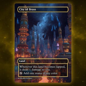 City of Brass Anime Proxy Card: Custom EDH Commander Gift