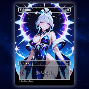 Sol Ring Anime Waifu Cartão Proxy Único Personalizado para Comandante EDH Presente para Ele/Ela