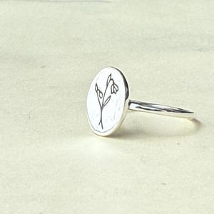 nature inspired boho 925 silver ring antique handmade floral hand engraved minimalist ring