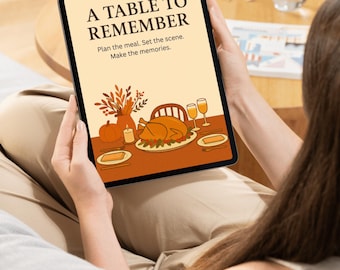 Thanksgiving Meal Planner | Holiday Menu, Timeline, Recipes (PDF Download)