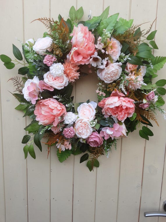 造花のリース アートフラワー 玄関リース ドアリース つる 高品質の