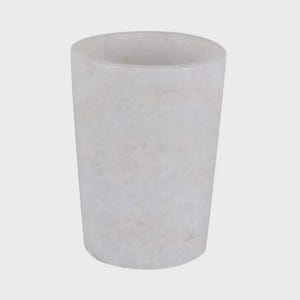 White Marble Tumbler | 10.5cm Toothbrush Holder, Makeup Brush Cup, Pen Organizer
