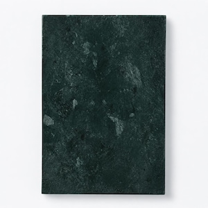 May include: A rectangular slab of dark forest green marble featuring natural veining and mottled textures in shades of charcoal and deep emerald. The stone surface has a smooth, polished finish with distinct mineral inclusions throughout the piece.
