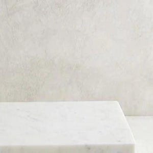 Close-up of polished marble tray texture and finish