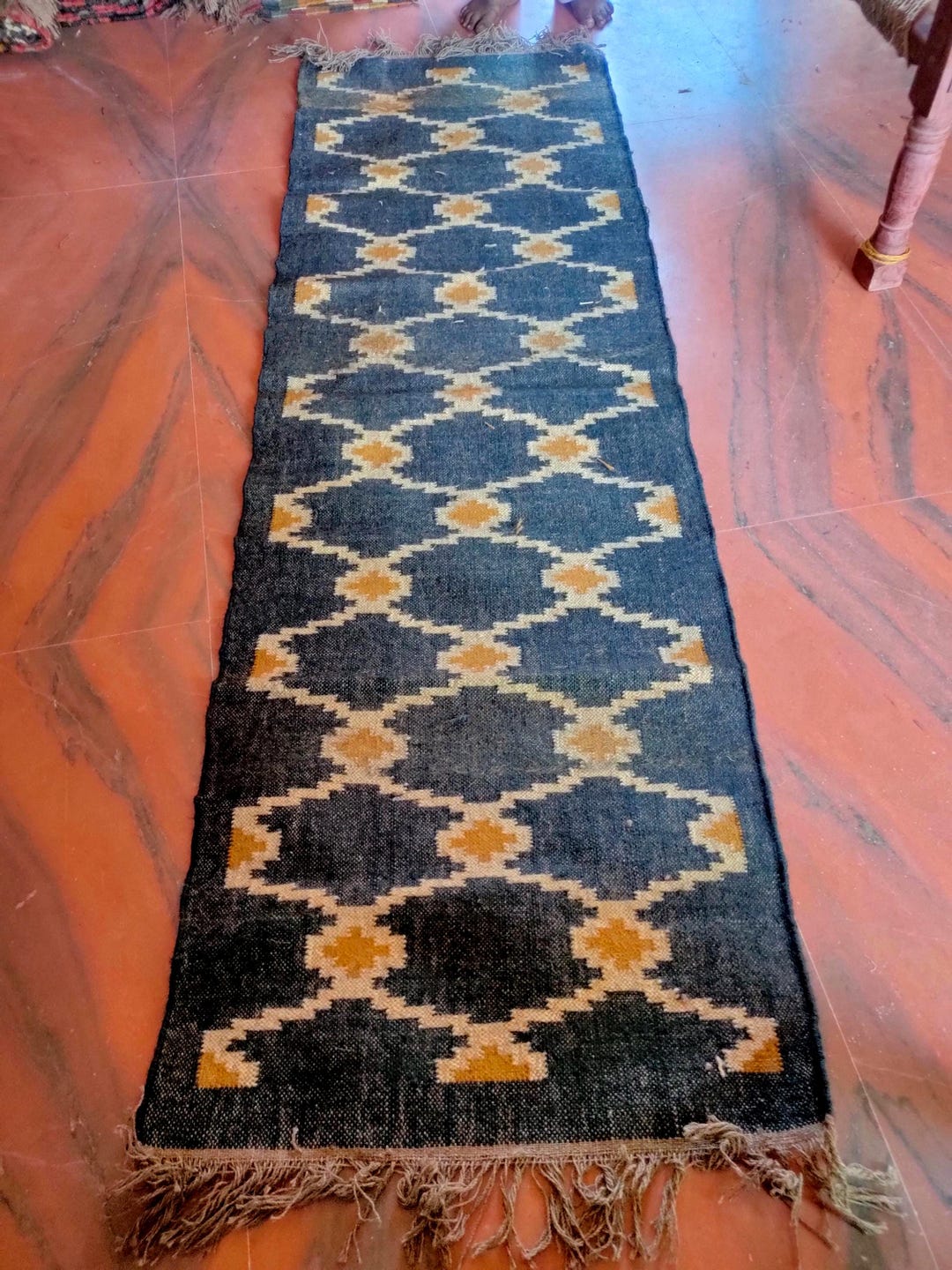 4x18 Rug Handmade Wool Kilim Runner Rug, Turkish Boho Hallway Carpet (4x18 Ft ...