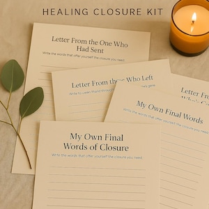 Briefe, die sie nie gesendet haben - Healing Closure Kit | 5 geführte Journaling-Aufführungen für emotionalen Abschluss und Selbstreflexion | Druckbares PDF-Bundle