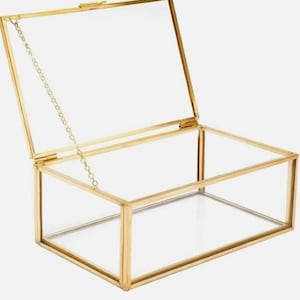 Messing & Glas Schmuck Organizer Box: Vintage Style Vitrine