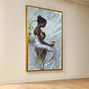satin dress painting A stunning array of silks and satins are on display in this meticulously rendered genre painting by Vittorio Reggianini. The famed 19th-century Italian artist is known for his skill in depicting elegant