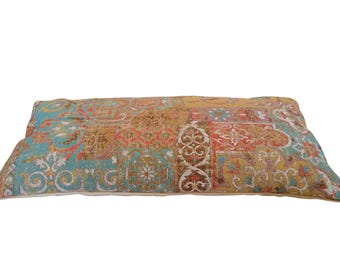 Oriental Magnolia Persimmon Lumbar Pillow Cover Appox. 26&quot; x 12&quot;