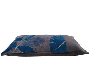 Small Modern Teal Feather Pillow Cover Approx. 19&quot; x 12&quot; for Living room-Bed room-Patio-Dorm and Office space.