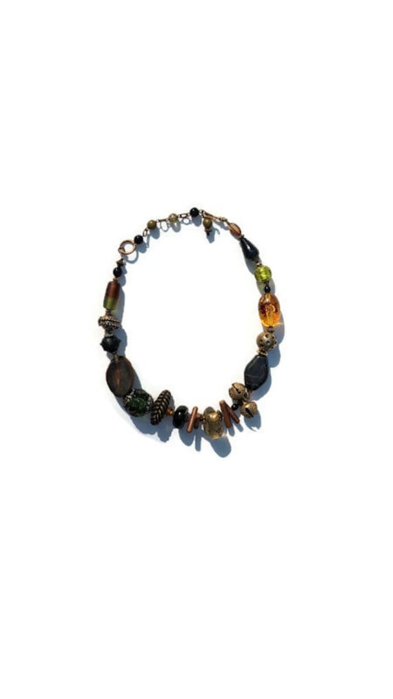Asian Glass Bead Statement necklace - image 2