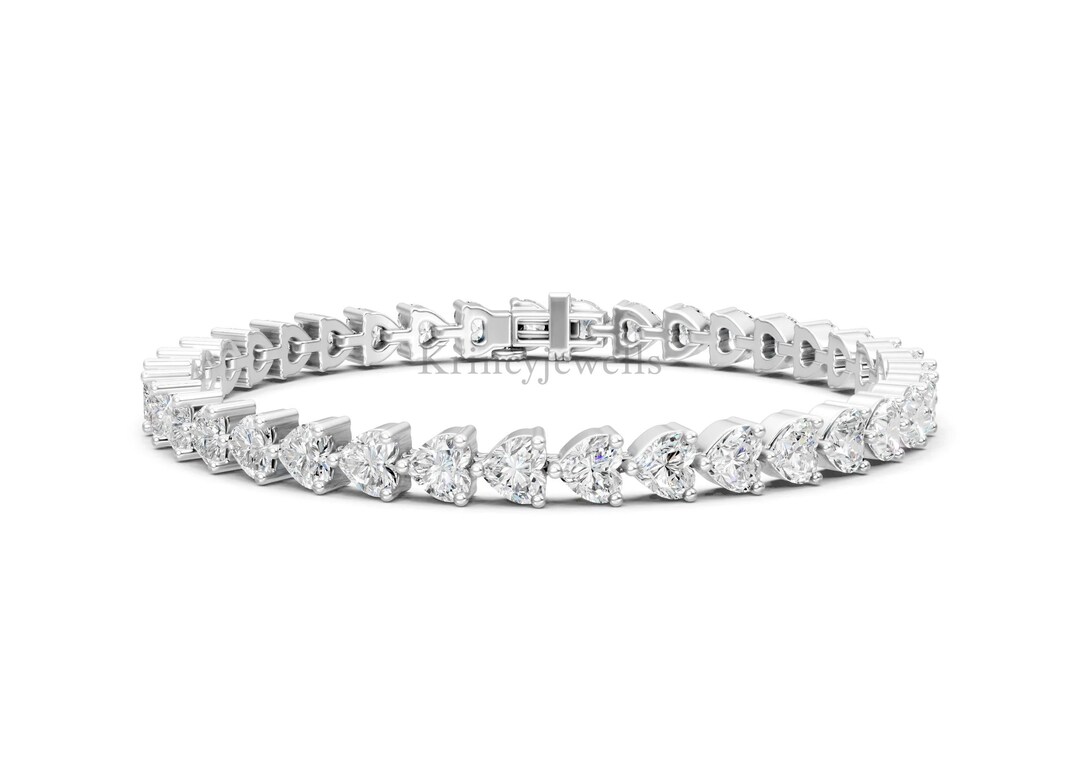 Mother Of The Groom Clear Crystal Heart Silver Bracelet – Wedding Jewelry Gift