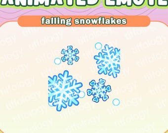 Falling SNOWFLAKES Animated Emote | Digital download for Twitch, Youtube, Discord