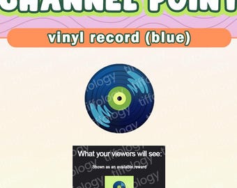 Blue VINYL Record Channel Point | Digital download for Twitch