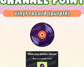 Purple VINYL Record Channel Point | Digital download for Twitch