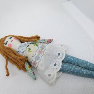 Jean doll 13 cm doll, small doll, cloth doll, play doll, mini doll image 4