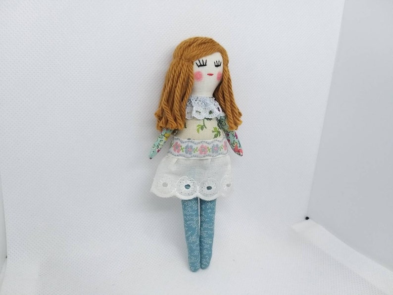 Jean doll 13 cm doll, small doll, cloth doll, play doll, mini doll image 1