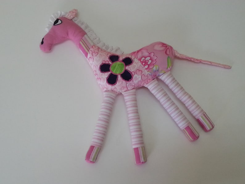Pink Horse Horse Rattle Horse Plush Stuff Toy Horsey Etsy