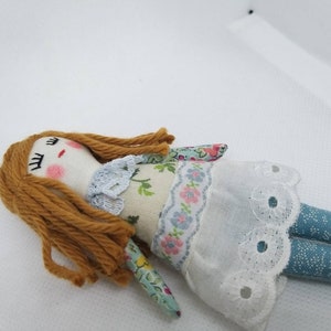 Jean doll 13 cm doll, small doll, cloth doll, play doll, mini doll image 3