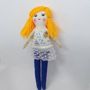 Zoie doll 13 cm doll, small doll, cloth doll, play doll, mini doll image 5