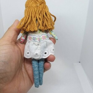 Jean doll 13 cm doll, small doll, cloth doll, play doll, mini doll image 8