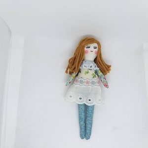 Jean doll 13 cm doll, small doll, cloth doll, play doll, mini doll image 2