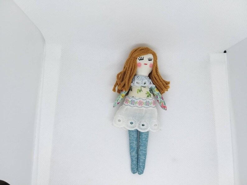 Jean doll 13 cm doll, small doll, cloth doll, play doll, mini doll image 2