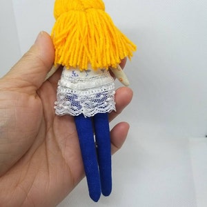 Zoie doll 13 cm doll, small doll, cloth doll, play doll, mini doll image 6