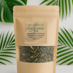 Organic Fat Burner Tea Metabolism Support | 14 days| Belly Fat | Bloat | Herbal Weight Blend | Optional Detox Coaching Program