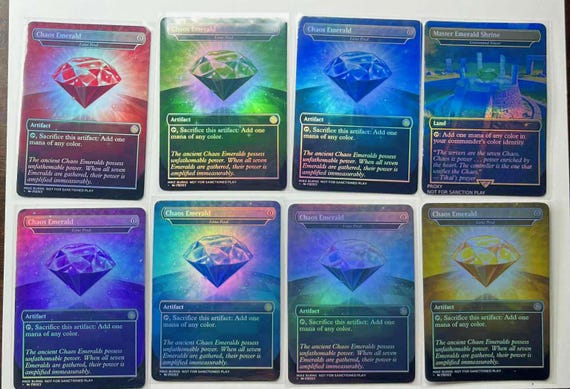マジック：ザ・ギャザリング Chaos Emerald MTG Chaos Emerald - Lotus Petal (7036) | Cyan | Secret Lair