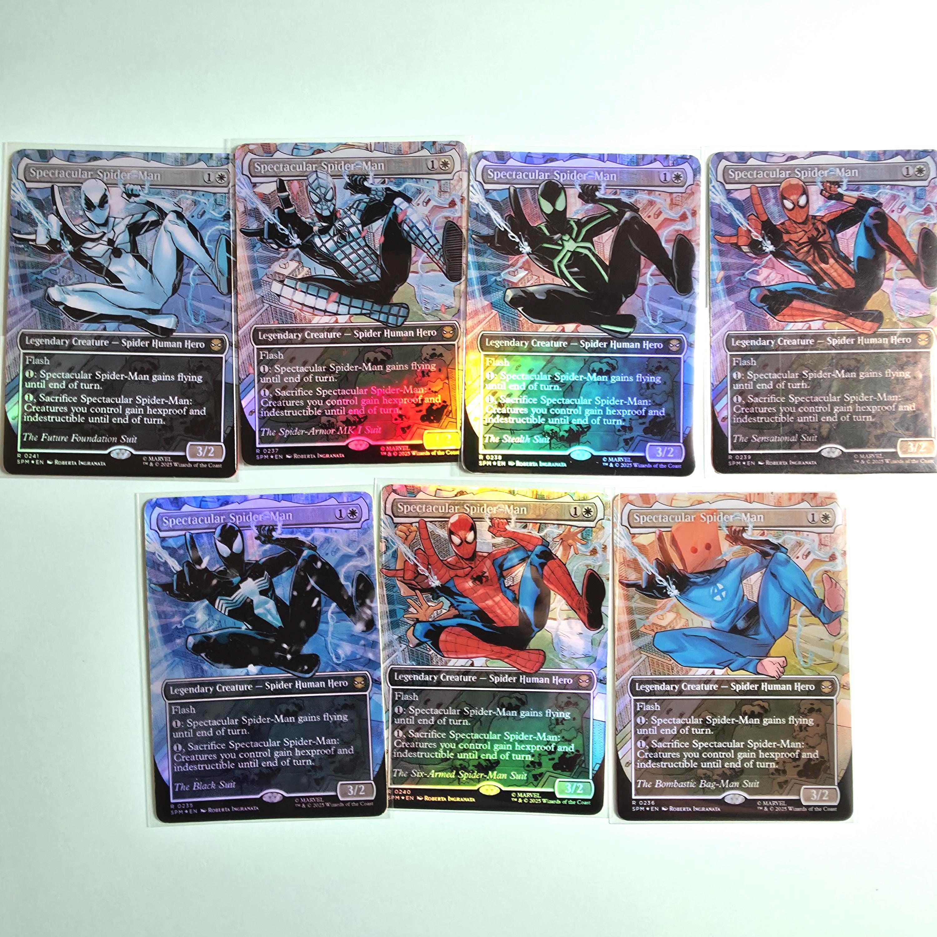 Spectacular Spider-man (alternate Suits) 7-pack (holo) (PROXY) - Etsy