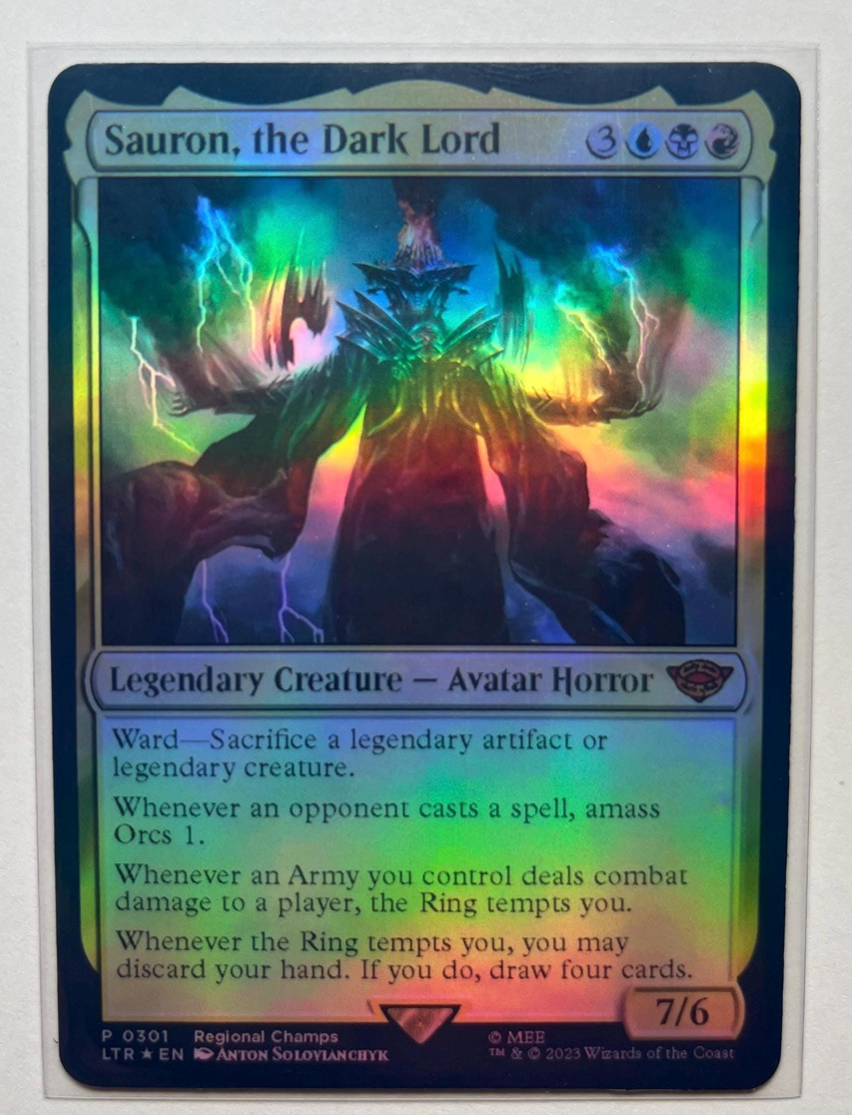 lord cards mtg Generic Sauron, The Dark Lord 01 Foil main image 1