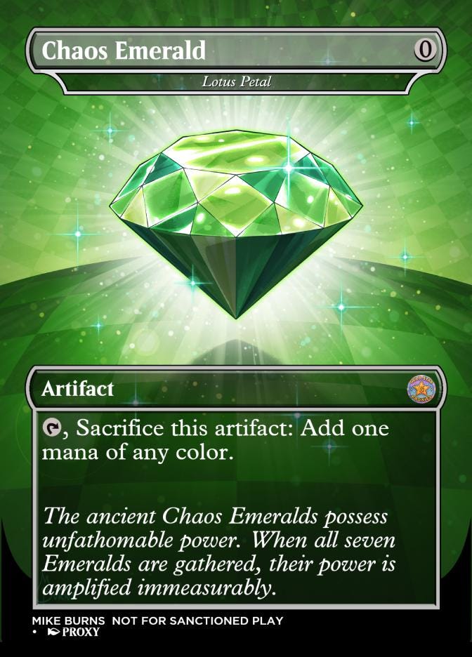マジック：ザ・ギャザリング Chaos Emerald MTG Chaos Emerald - Lotus Petal (7036) | Cyan | Secret Lair