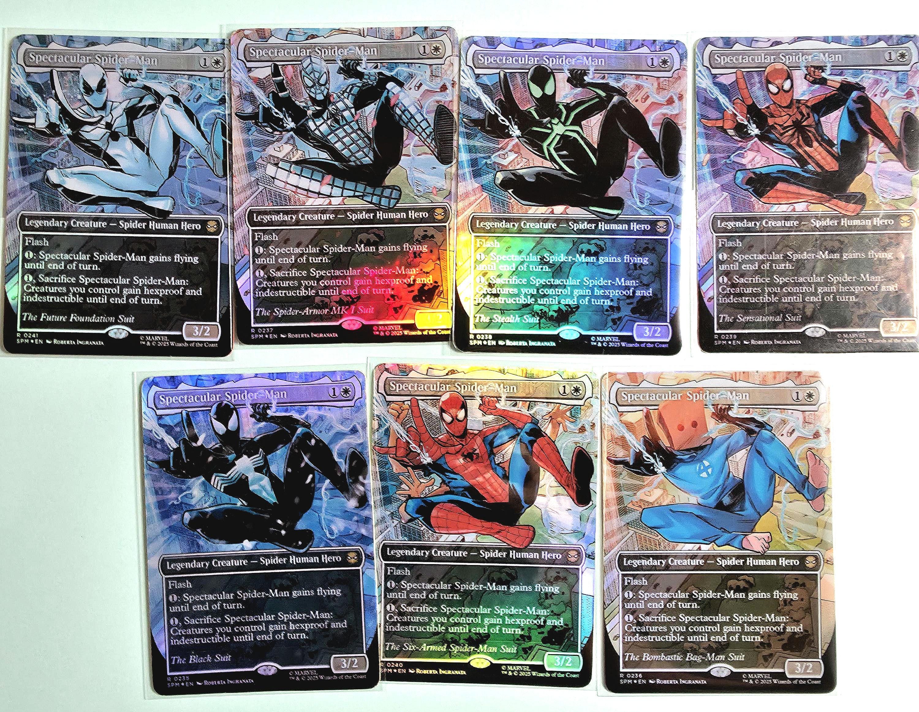 Spectacular Spider-Man トレーディングカード 2枚セット Spectacular Spider-man (alternate Suits) (singles) (holo) (PROXY