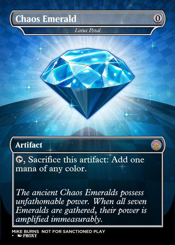 マジック：ザ・ギャザリング Chaos Emerald MTG Chaos Emerald - Lotus Petal (7036) | Cyan | Secret Lair
