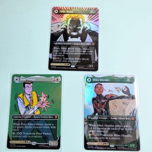 Eddie/Venom, Miles/Ultimate, Peter/Amazing (Comic Book Style) (Holo) (PROXY)