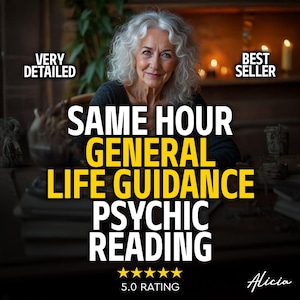 Same Hour Psychic Reading | General Life Guidance Tarot Reading | Love Career Spirituality | Same Day Delivery | Intuitive Oracle Cards