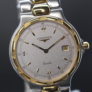 Vintage [MINT] Longines Conquest L1.614.3 Quartz Silver Dial Date 34mm Men's Watch JAPAN
