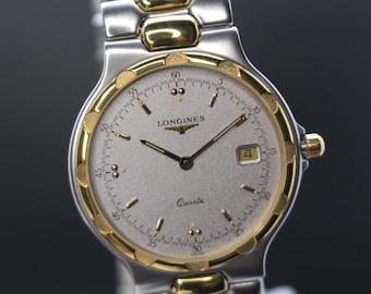 LONGINES WATCH CAL.30L GOLD & STEEL PIE PAN DIAL MENS 35mm