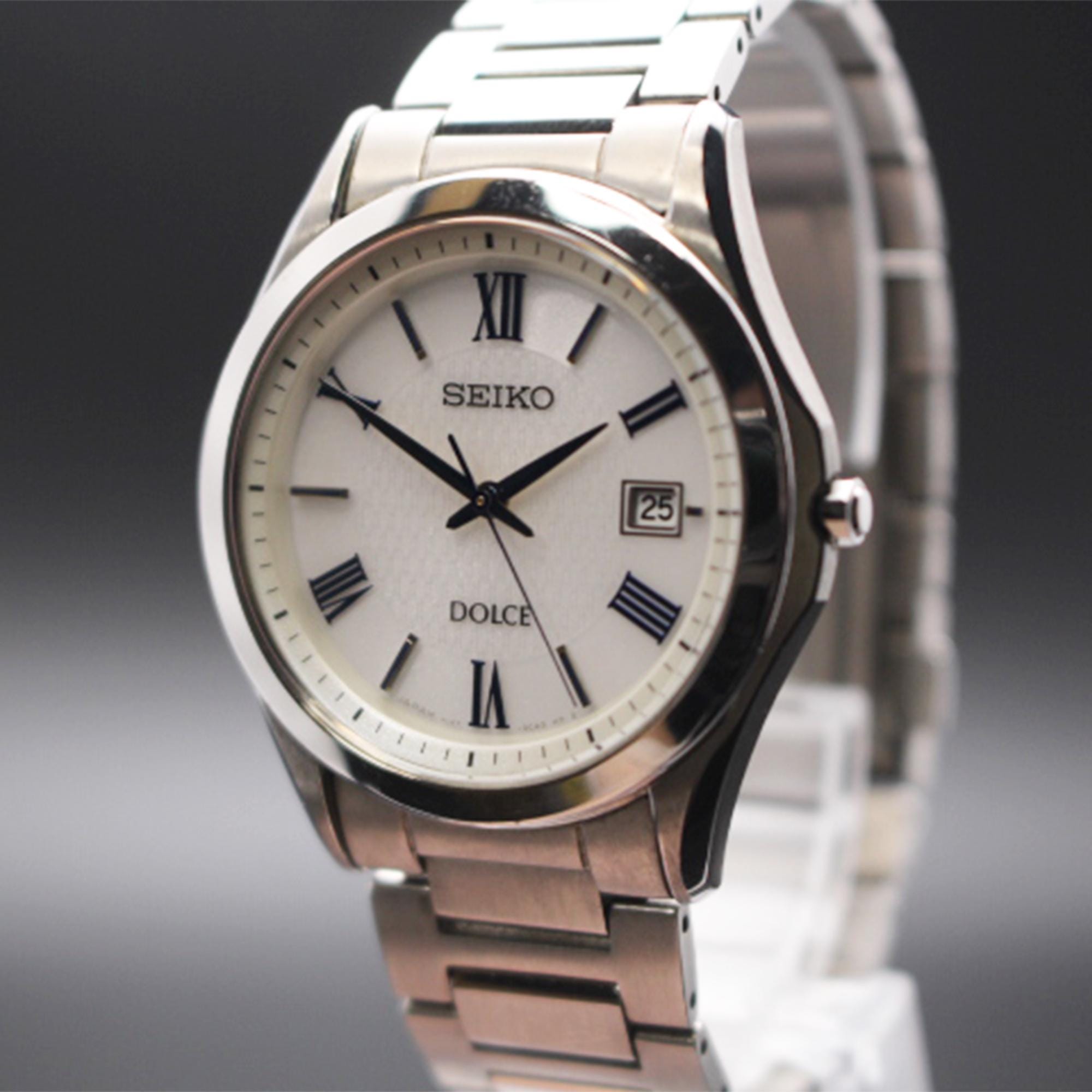 SEIKO DOLCE ドルチェ 腕時計 男女兼用 ホワイト文字盤 ラウンド Amazon | [セイコーウォッチ] 腕時計 ドルチェ ソーラー電波