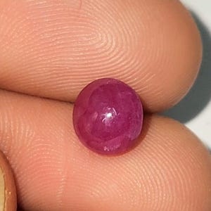 Natural Star Ruby Gemstone, Bright Red Ruby Cabochon, Rare Asterism Stone3.cts